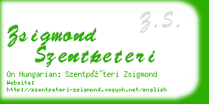 zsigmond szentpeteri business card